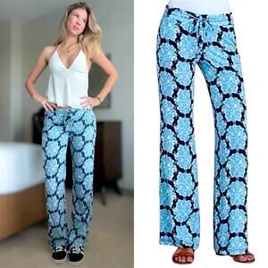 Lilly Pulitzer Pippa Flare Lightweight Y2K Low Rise Pants in Hey Sailor Size XS